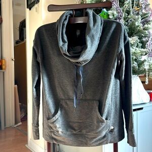 Cowl neck sweatshirt with pocket